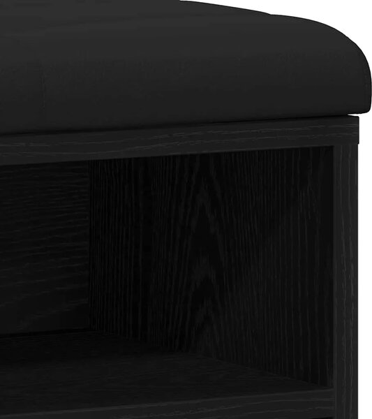 Klupa za cipele Crni hrast 102 x 32 x 50 cm Konstruirano drvo - Crni hrast 102 x 32 x 50 cm
