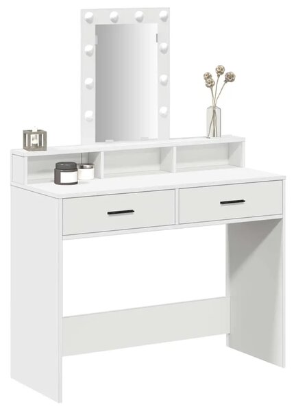 Toaletni stol Bijelo 100 x 41 x 140 cm Konstruirano drvo - 100 x 41 x 140 cm Bijelo