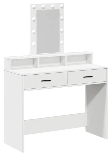 Toaletni stol Bijelo 100 x 41 x 140 cm Konstruirano drvo - 100 x 41 x 140 cm Bijelo