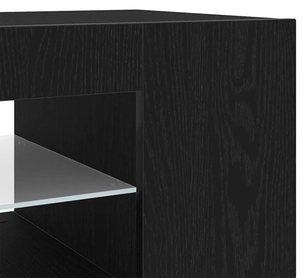TV ormar 135 x 39 x 30 cm Crni hrast Konstruirano drvo - Crni hrast
