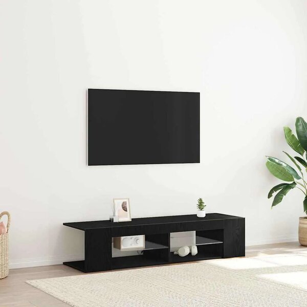TV ormar 135 x 39 x 30 cm Crni hrast Konstruirano drvo - Crni hrast