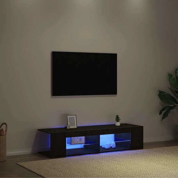 TV ormar 135 x 39 x 30 cm Crni hrast Konstruirano drvo - Crni hrast