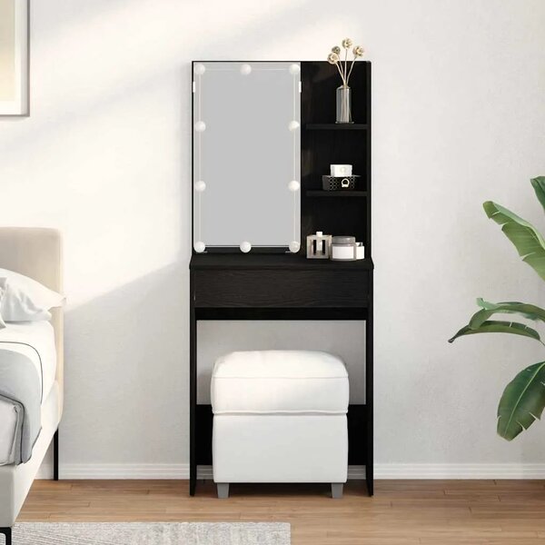 Toaletni stol Crni hrast 60 x 40 x 140 cm Konstruirano drvo - Crni hrast