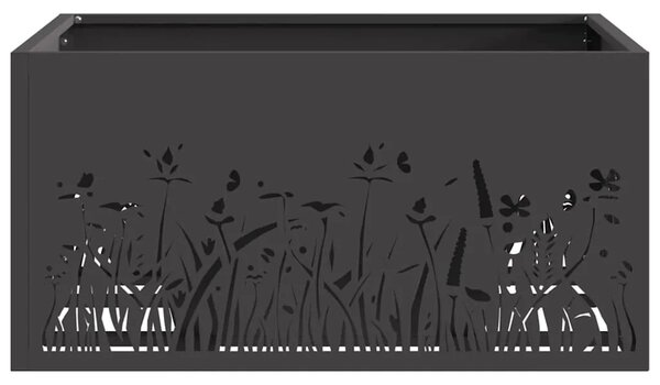 Vatra zdjela Crna Čelik otporan na vremenske uvjete - Čelik s hladno valjanom površinom/crna 60 x 60 x 30 cm