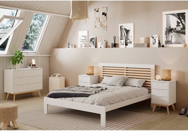 Bijela niska komoda 120x83 cm Campus - Marckeric