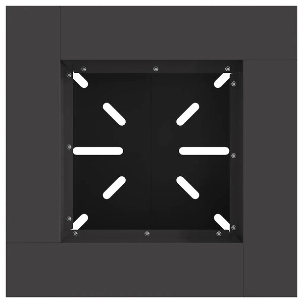 Vatra zdjela Crna 48 x 48 x 40 cm Otporni čelik - Čelik s hladno valjanom površinom/crna 48 x 48 x 40 cm