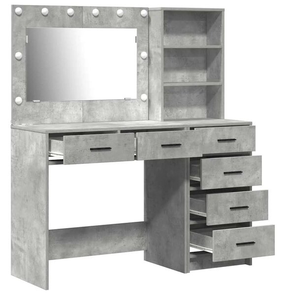 Toaletni stol 2 kom. Siva 78.5 x 41 x 135 cm Konstruirano drvo - Beton siva