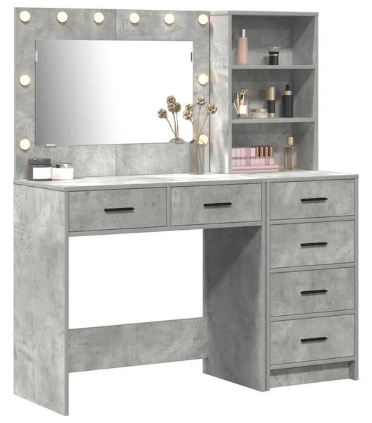 Toaletni stol 2 kom. Siva 78.5 x 41 x 135 cm Konstruirano drvo - Beton siva