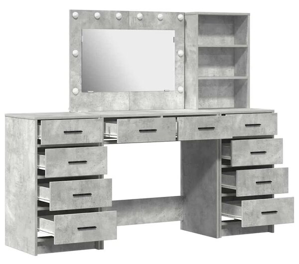 Toaletni stol 3 kom. Betonski sivi 78 5 x 41 x 135 cm - Beton siva