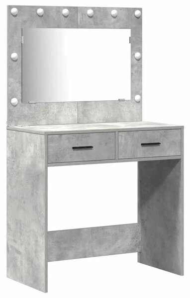 Toaletni stol 3 kom. Betonski sivi 78 5 x 41 x 135 cm - Beton siva