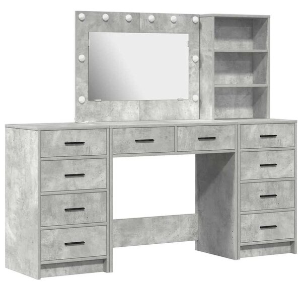 Toaletni stol 3 kom. Betonski sivi 78 5 x 41 x 135 cm - Beton siva