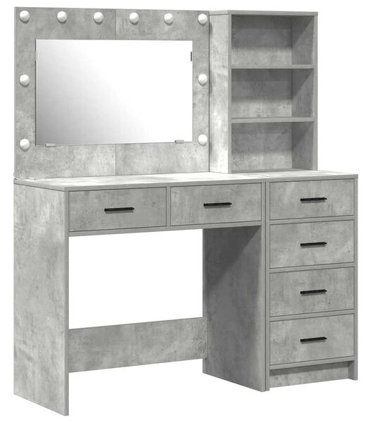 Toaletni stol 2 kom. Siva 78.5 x 41 x 135 cm Konstruirano drvo - Beton siva