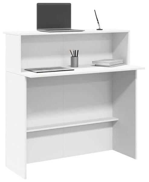 Recepcijski stol Bijeli 100x50x103 5 cm Inženirsko drvo - Bijela Bijela