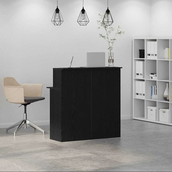 Recepcijski stol crni 100x50x103 5 cm izrađeno drvo - Crna Crna