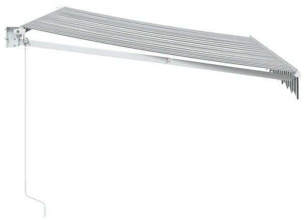 Tenda na uvlačenje antracit i bijela 3x2 5 m tkanina i aluminij - Antracit i bijela (bijeli okvir) 3 x 2.5 m 1 anthracite and wh