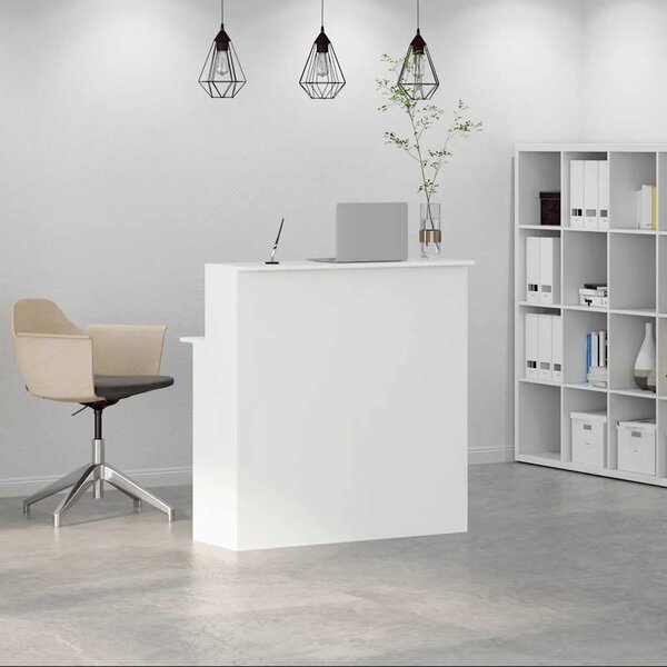 Recepcijski stol Bijeli 100x50x103 5 cm Inženirsko drvo - Bijela Bijela