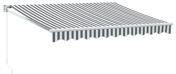Tenda na uvlačenje antracit i bijela 3x2 5 m tkanina i aluminij - Antracit i bijela (bijeli okvir) 3 x 2.5 m 1 anthracite and wh