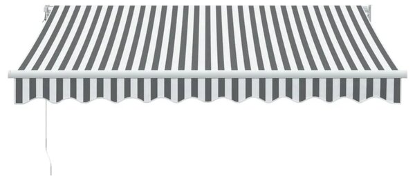 Tenda na uvlačenje antracit i bijela 3x2 5 m tkanina i aluminij - Antracit i bijela (bijeli okvir) 3 x 2.5 m 1 anthracite and wh