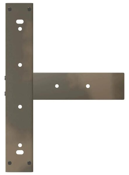 Noge za barski stol T-oblika 2 kom Crne 50x35x(110-111) cm Čelik - Prirodna 50 x 35 x (110-111) cm 2 1