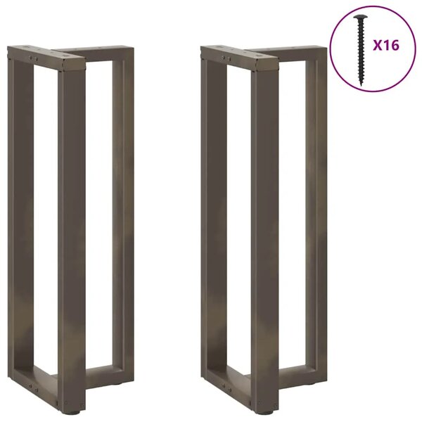 Noge za barski stol T-oblika 2 kom Crne 50x35x(110-111) cm Čelik - Prirodna 50 x 35 x (110-111) cm 2 1