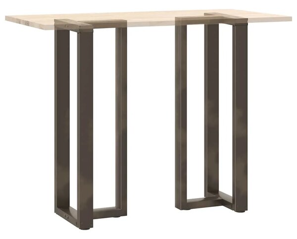 Noge za barski stol T-oblika 2 kom Crne 50x35x(110-111) cm Čelik - Prirodna 50 x 35 x (110-111) cm 2 1