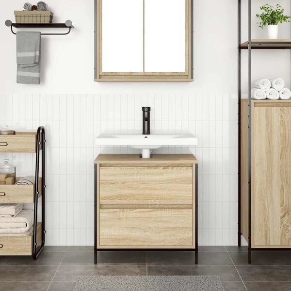 Kupaonski ormarić za Lavabo - Umivaonik s ladicama 90x34 5x60 cm - sonoma hrast 1 sonoma hrast