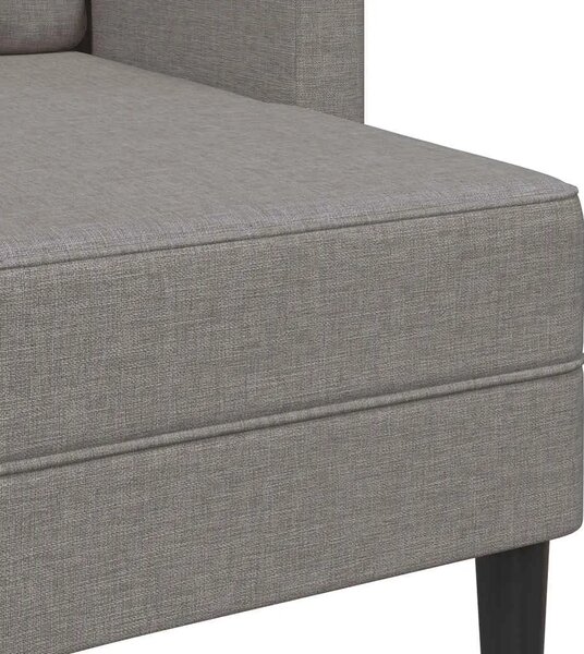 Sofa 2-sjed s ležaljkom u obliku slova L Taupe 125 cm tkanina - Sivo-smeđa Sivo-smeđa