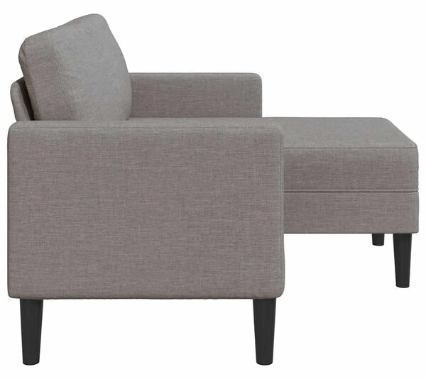 Sofa 2-sjed s ležaljkom u obliku slova L Taupe 125 cm tkanina - Sivo-smeđa Sivo-smeđa