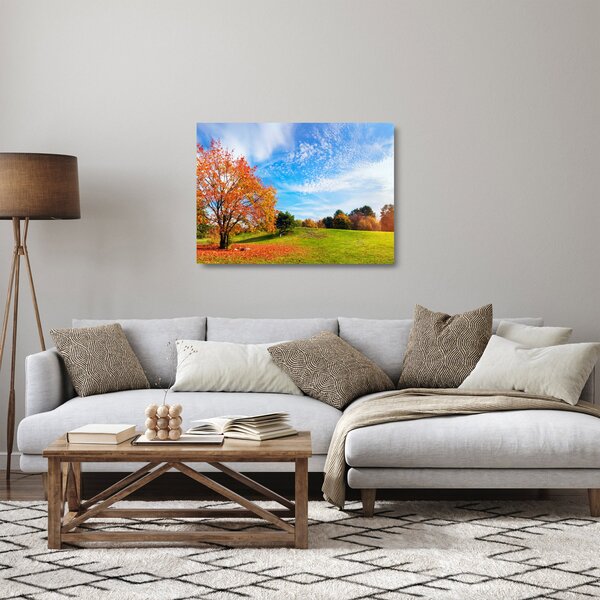 Staklena slika - Jesenski krajolik (70x50 cm)