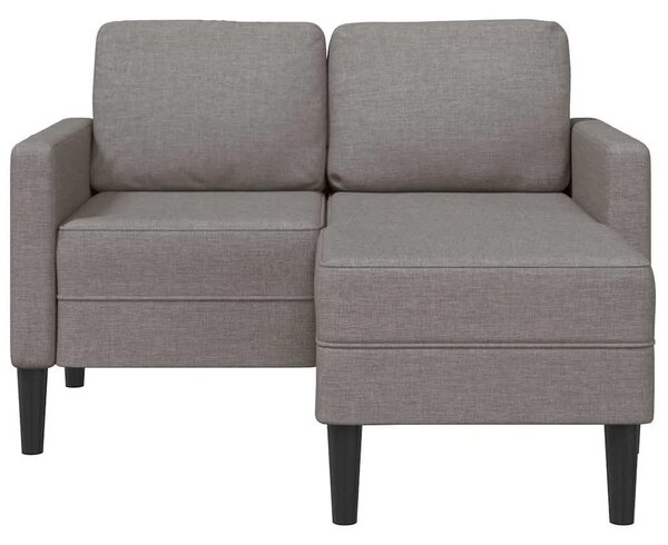Sofa 2-sjed s ležaljkom u obliku slova L Taupe 125 cm tkanina - Sivo-smeđa Sivo-smeđa