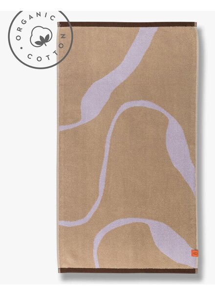 Ručnik od organskog pamuka u boji lavande/svjetlo smeđi 70x133 cm Nova Arte – Mette Ditmer Denmark