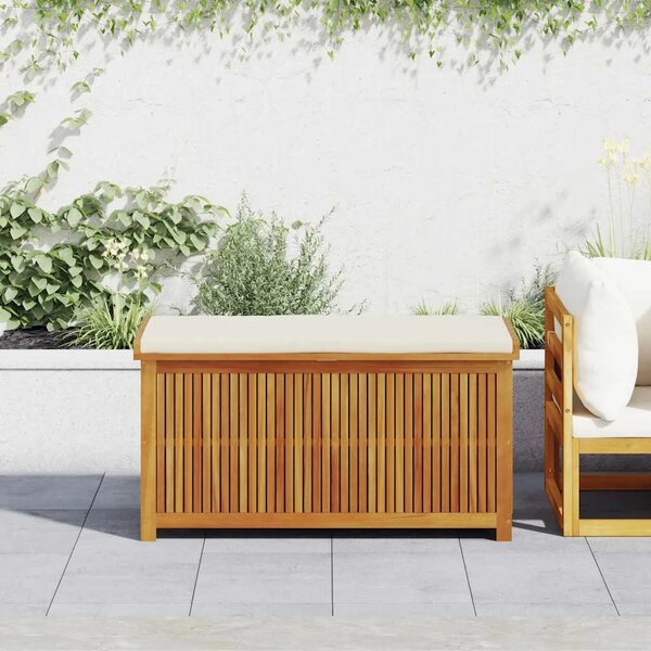 Vanjska kutija za jastuke 113x50x60 5 cm masivno drvo bagrema - Krem bijela 113 x 50 x 60.5 cm Krem bijela 113 x 50 x 60.5 cm