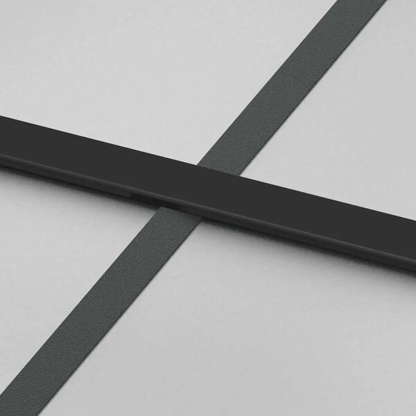 Klizna vrata s priborom crna 102 5 x 205 cm kaljeno staklo - Crna i mat 102.5 x 205 cm (200 cm sliding rail) 1 Mreže 4 x 2