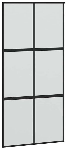 Klizna vrata s priborom crna 102 5 x 205 cm kaljeno staklo - Crna i mat 102.5 x 205 cm (200 cm sliding rail) 1 Mreže 4 x 2