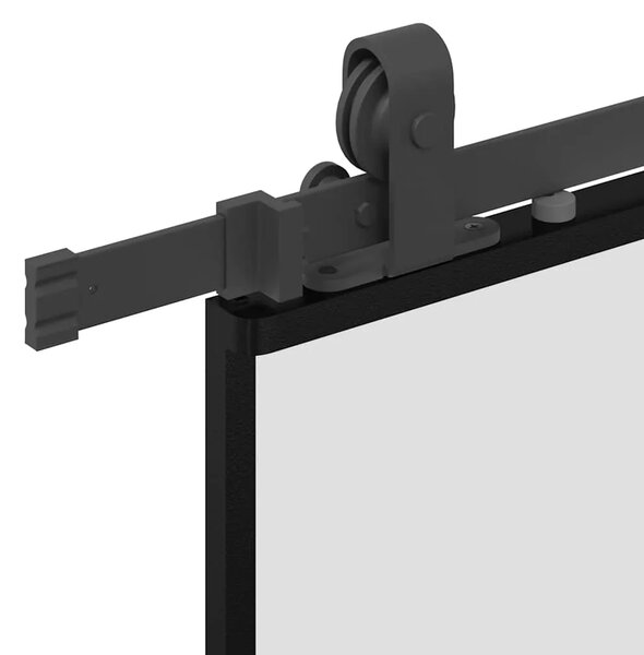 Klizna vrata s priborom crna 102 5 x 205 cm kaljeno staklo - Crna i mat 102.5 x 205 cm (200 cm sliding rail) 1 Mreže 4 x 2