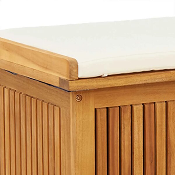 Vanjska kutija za jastuke 113x50x60 5 cm masivno drvo bagrema - Krem bijela 113 x 50 x 60.5 cm Krem bijela 113 x 50 x 60.5 cm