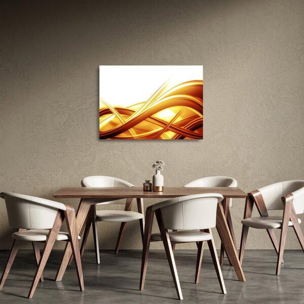 Staklena slika -Žuta apstrakcija (70x50 cm)