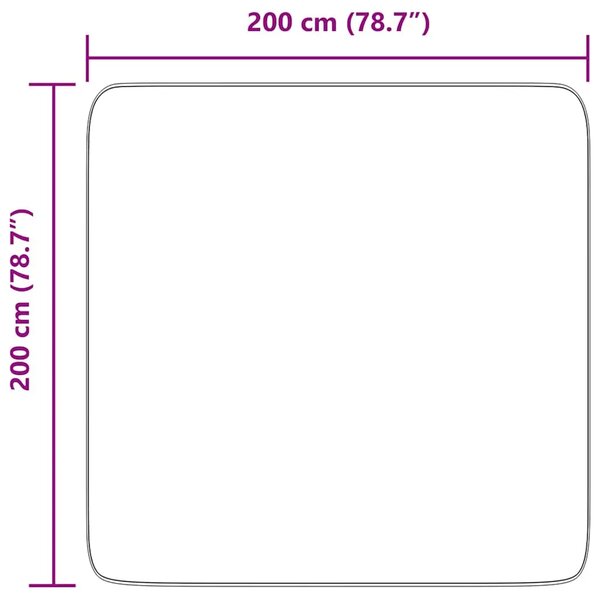 Čupavi tepih s visokim vlaknima NAVARRA crni 200x200 cm - Crna 200 x 200 cm Crna 200 x 200 cm