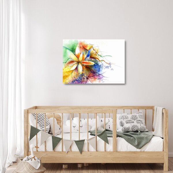 Staklena slika - Cvijet (70x50 cm)