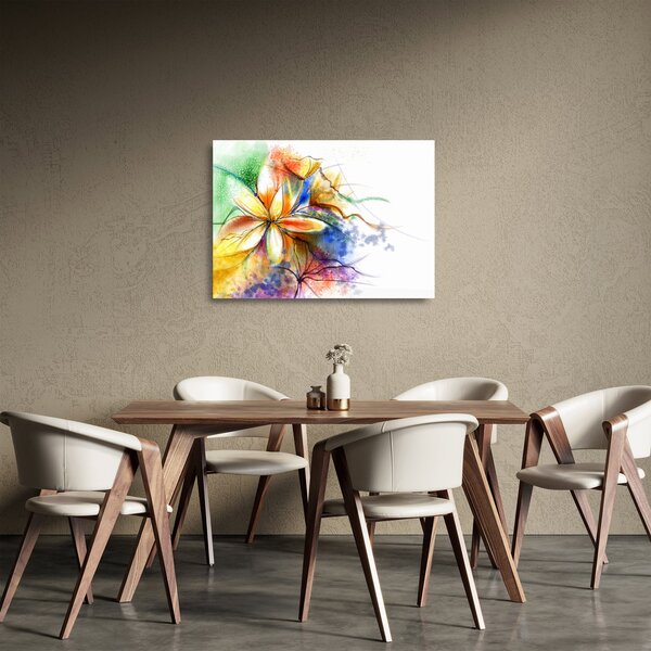 Staklena slika - Cvijet (70x50 cm)