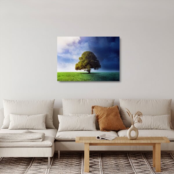 Staklena slika - Dan i noć (70x50 cm)