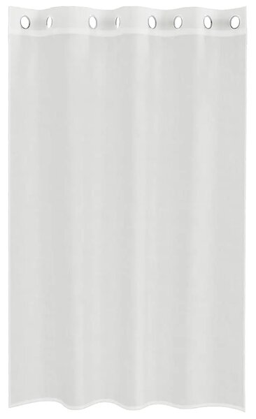 Voile zavjese s ušicama 2 kom bijele - Bijela 140 x 175 cm 1 s ušicama