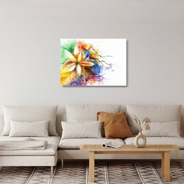 Staklena slika - Cvijet (70x50 cm)