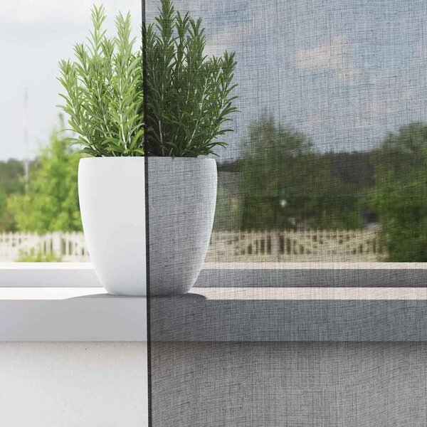 Voile zavjese s ušicama 2 kom crne 140x140 cm - Crna 140 x 140 cm 1 s ušicama