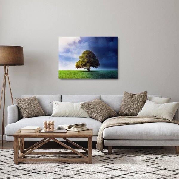 Staklena slika - Dan i noć (70x50 cm)