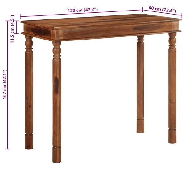 Barski stol 120x60x107 cm puno drvo bagrem - 120 x 60 x 107 cm 1 120 x 60 x 107 cm