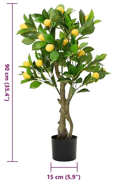 Umjetno stablo limuna 234 listova 90 cm zeleno - 90 cm 1 90 cm