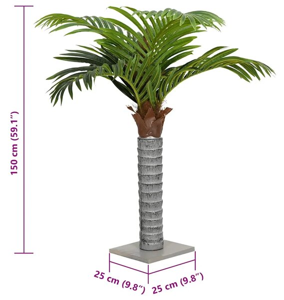 Umjetna palma 12 listova 150 cm zelena - 150 cm 1 150 cm