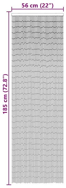 Zavjesa za vrata protiv muha za kamper tamnosiva 56x185 cm bambus - Tamno siva 56 x 185 cm Tamno siva 56 x 185 cm