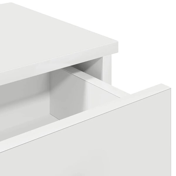 Zidna polica s ladicama bijela 60x28x15 cm konstruirano drvo - Bijela 60 x 28 x 15 cm 1 1